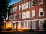 Side of Bryant Elementary Building at Night